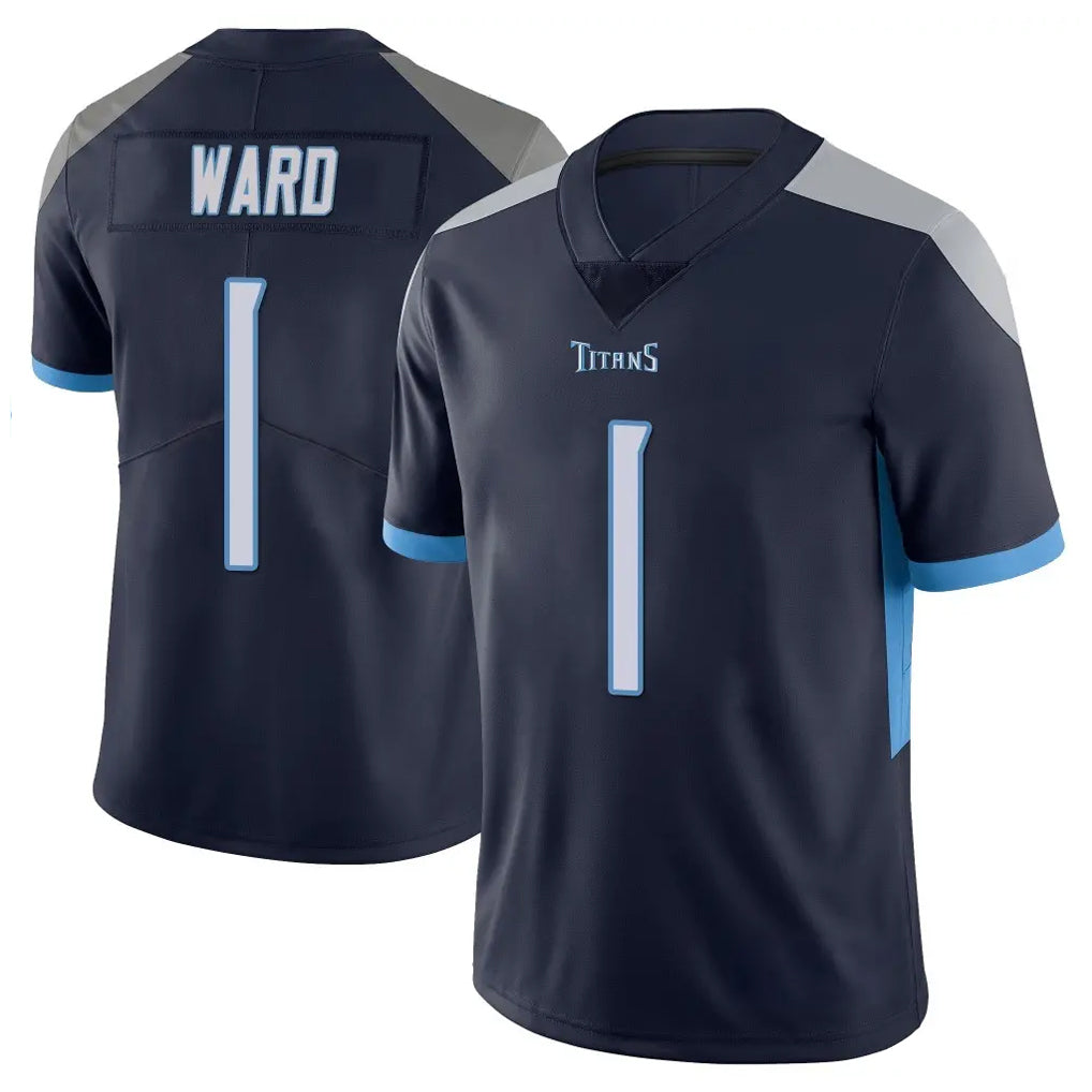T.Titans #1 Cam Ward Player Navy Limited Vapor Untouchable Home Game BALCE Stitched Jerseys