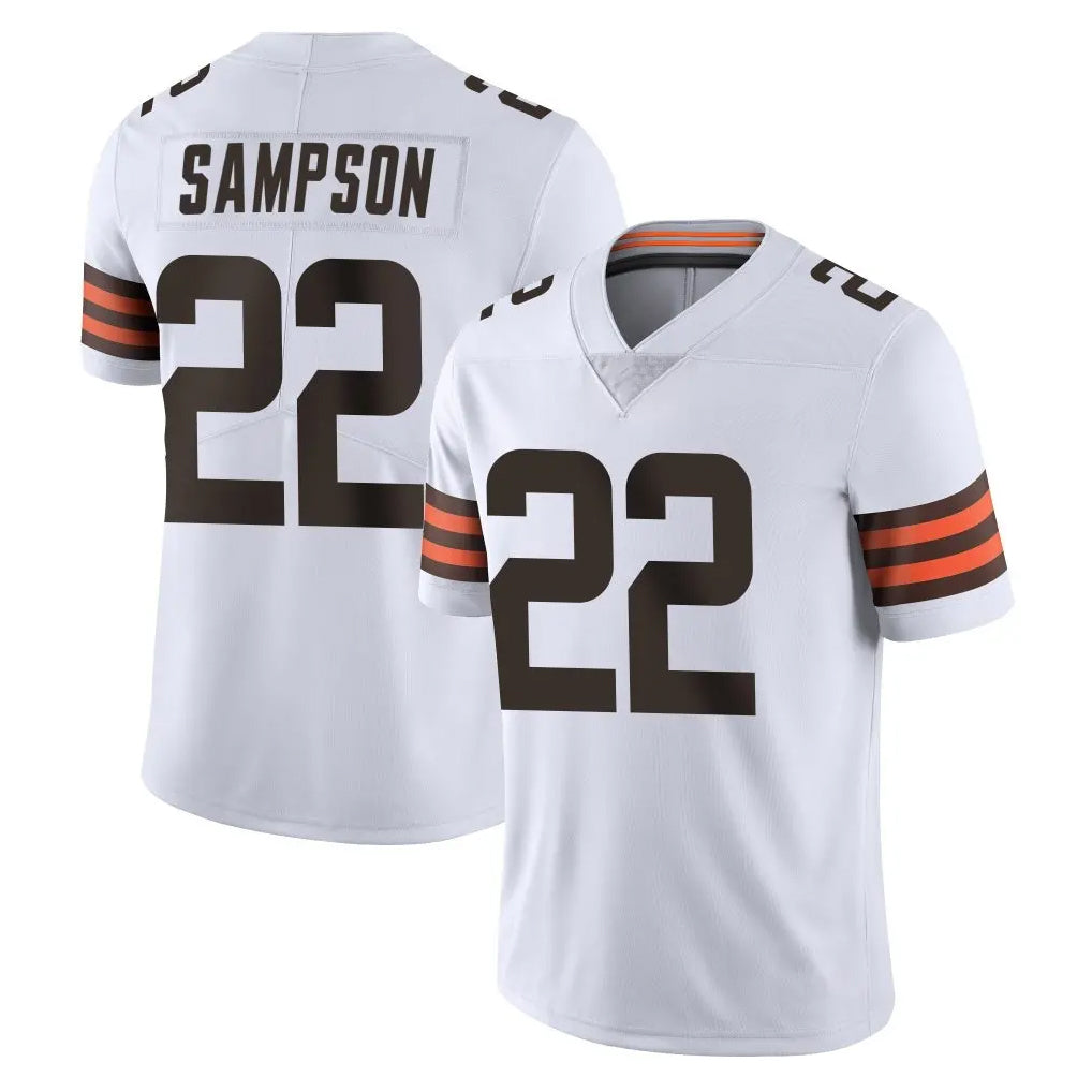 C.Browns #22 Dylan Sampson Player White Vapor Untouchable Limited Home Game BALCE Stitched Jerseys