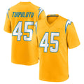 LA.Chargers #45 Tuli Tuipulotu Player Gold Home Game BALCE Stitched Jerseys