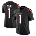 C.Bengals #1 Ja'Marr Chase Player Black Vapor Untouchable Limited Home Game BALCE Stitched Jerseys