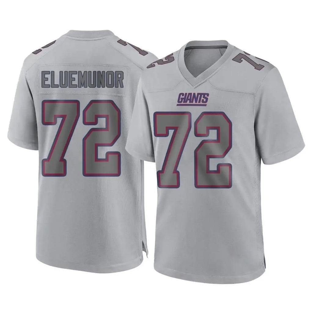 NY.Giants #72 Jermaine Eluemunor Player Gray Atmosphere Fashion Limited Game BALCE Stitched Jerseys