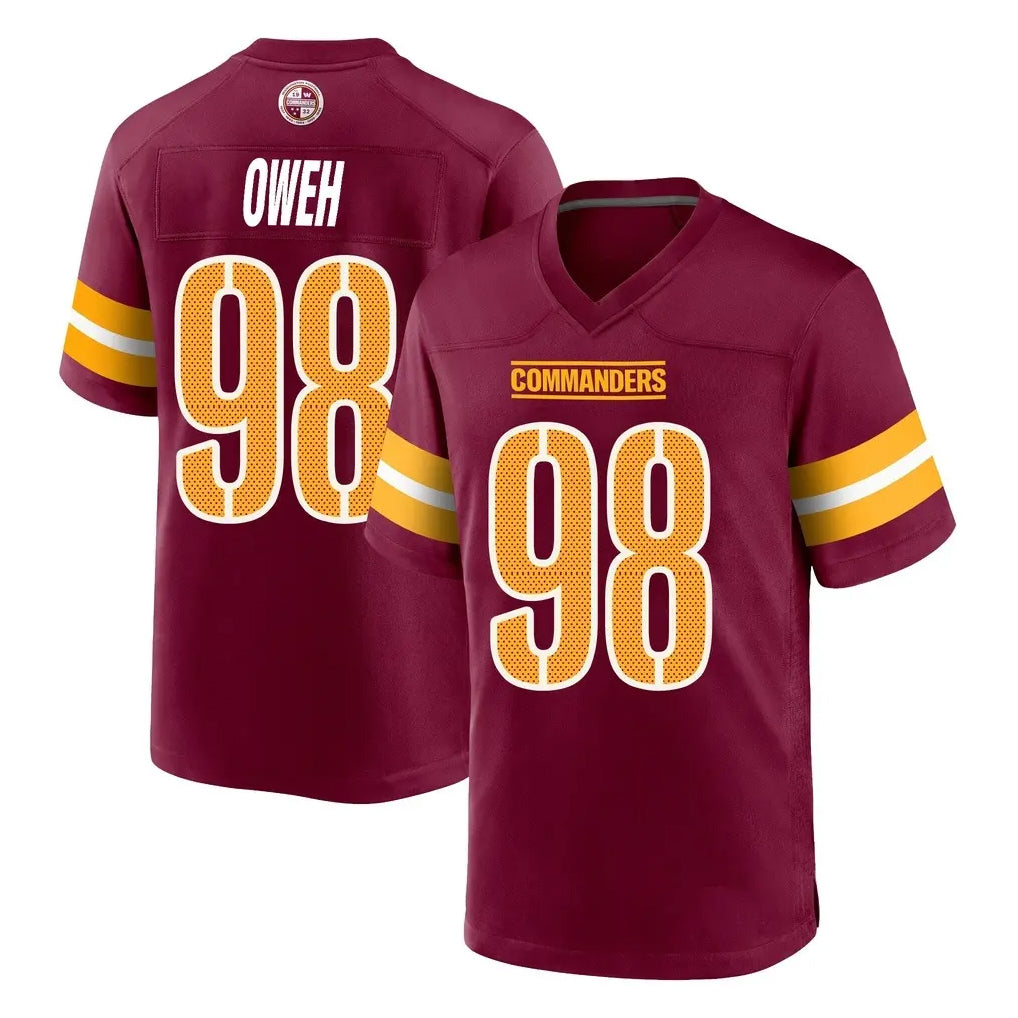 W.Commanders #98 Odafe Oweh Player Burgundy Home Game BALCE Stitched Jerseys