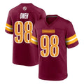 W.Commanders #98 Odafe Oweh Player Burgundy Home Game BALCE Stitched Jerseys