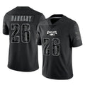 P.Eagles #26 Saquon Barkley Player Black Reflective Limited Home Game BALCE Stitched Jerseys