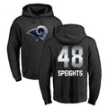 LA.Rams #48 Omar Speights Player Black Pullover Hoodie Limited Game BALCE Stitched Jerseys