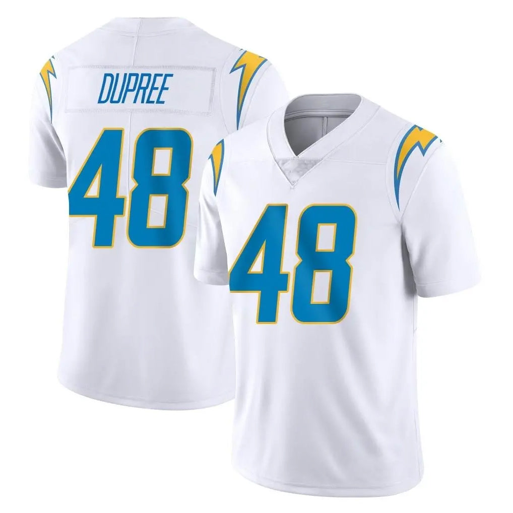 LA.Chargers #48 Bud Dupree Player White Limited Vapor Untouchable Home Game BALCE Stitched Jerseys