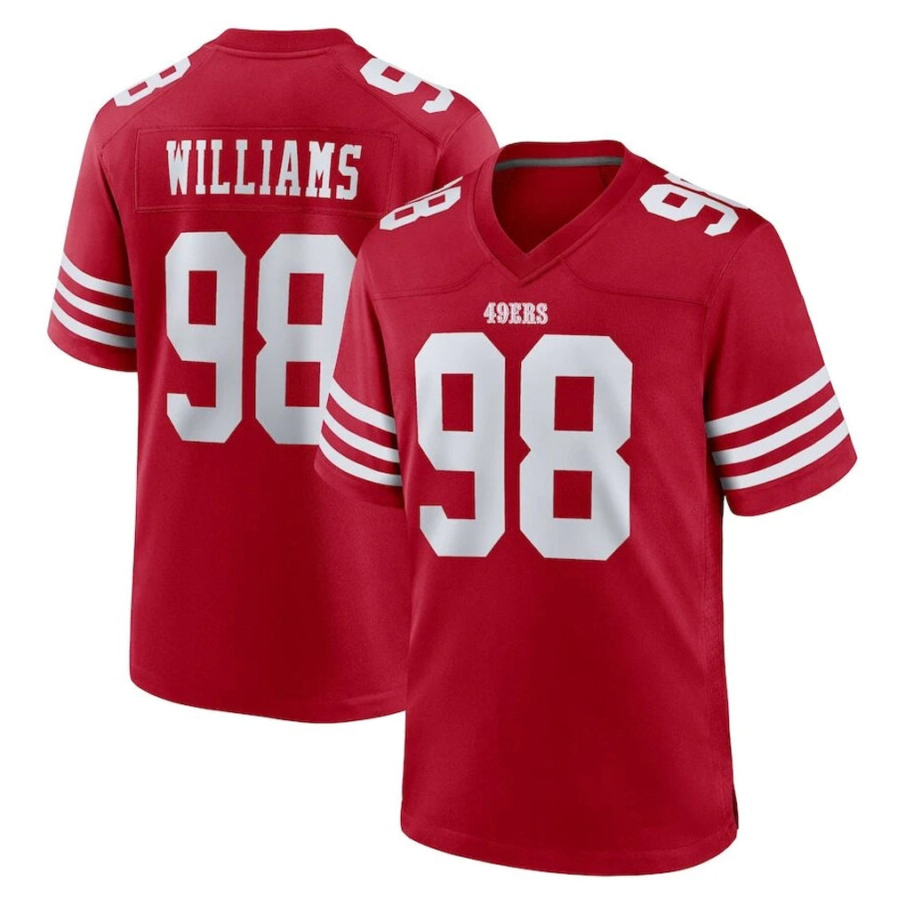 SF.49ers #98 Mykel Williams Player Red Game Home BALCE Stitched Jerseys