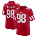 SF.49ers #98 Mykel Williams Player Red Game Home BALCE Stitched Jerseys