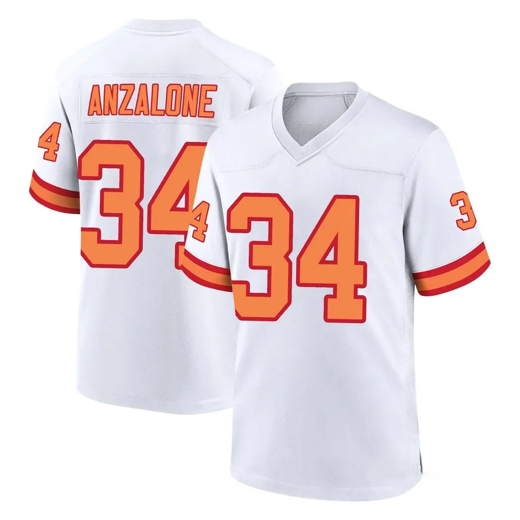 TB.Buccaneers #34 Alex Anzalone Player White '76 Home Game BALCE Stitched Jerseys