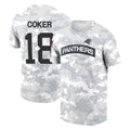 C.Panthers #18 Jalen Coker Player Arctic Camo Salute to Service T-Shirt Hoodies BALCE Stitched Jerseys