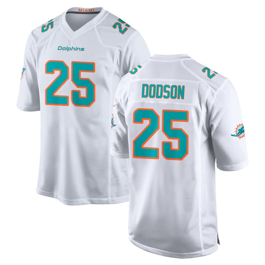 M.Dolphins #25 Tyrel Dodson Player White Limited Home Game BALCE Stitched Jerseys