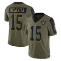 LV.Raiders #15 Fernando Mendoza Player Olive Salute To Service Limited Game BALCE Stitched Jerseys