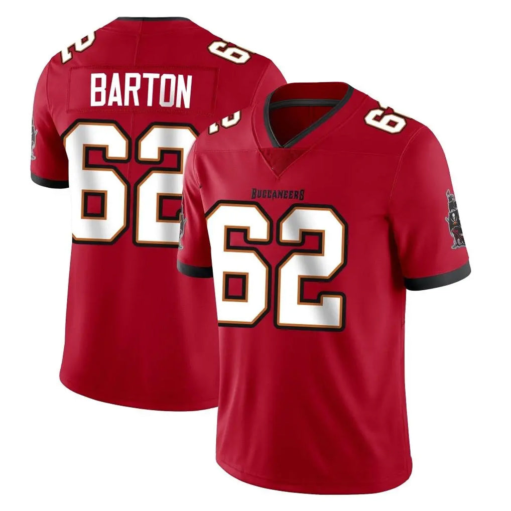 TB.Buccaneers #62 Graham Barton Player Red Limited Vapor Home Game BALCE Stitched Jerseys