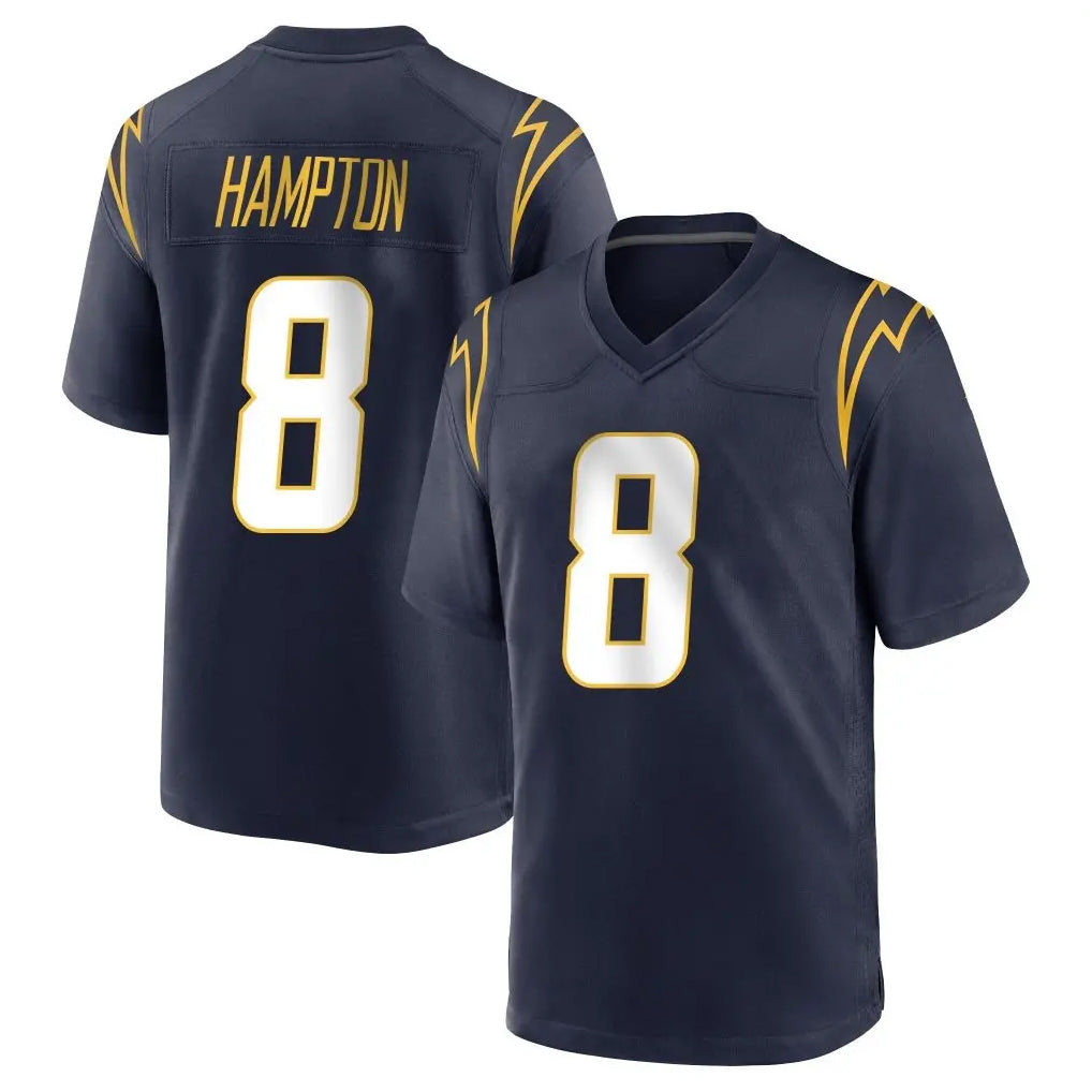 LA.Chargers #8 Omarion Hampton Player Navy Home Game BALCE Stitched Jerseys