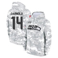S.Seahawks #14 Sam Darnold Player Arctic Camo Limited Salute to Service Pullover Hoodies Game BALCE Stitched Jerseys