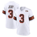 C.Browns #3 Jerry Jeudy Player White Alternate Home Game BALCE Stitched Jerseys