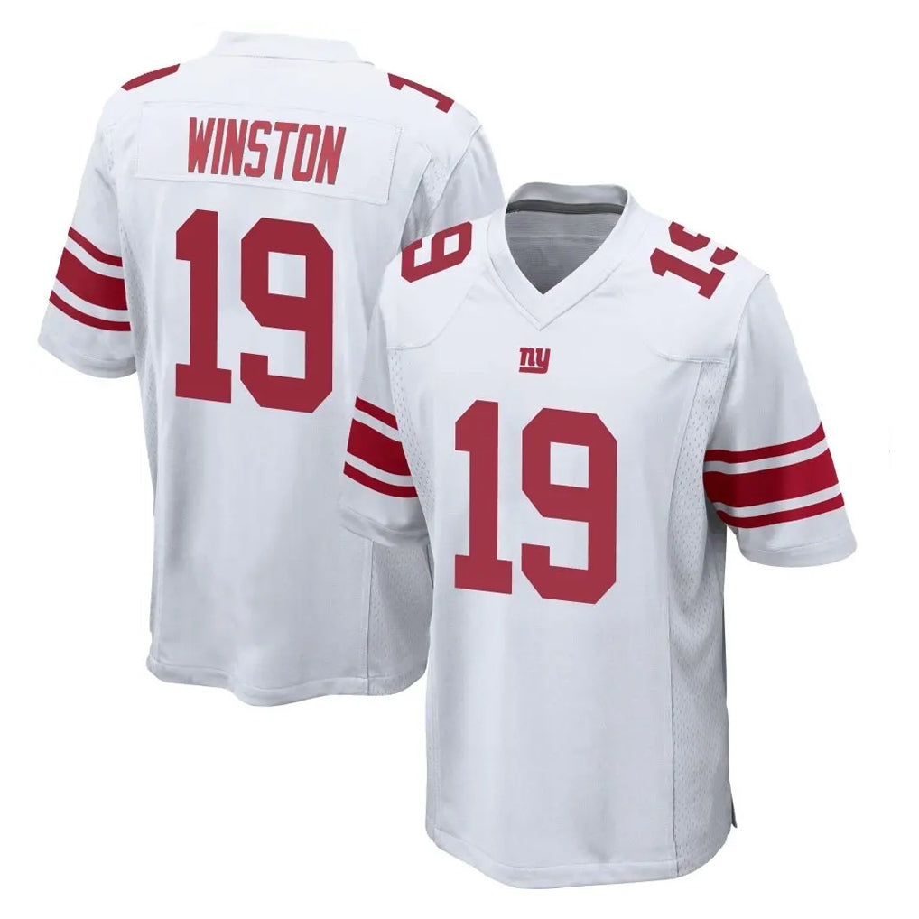 NY.Giants #19 Jameis Winston Player White Home Game BALCE Stitched Jerseys