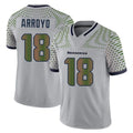 S.Seahawks #18 Elijah Arroyo Player Grey Limited 2025 Rivalries Collection Home Game BALCE Stitched Jerseys