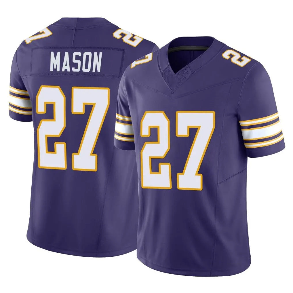M.Vikings #27 Jordan Mason Player Purple Limited Classic Vapor F.U.S.E. Home Game BALCE Stitched Jerseys