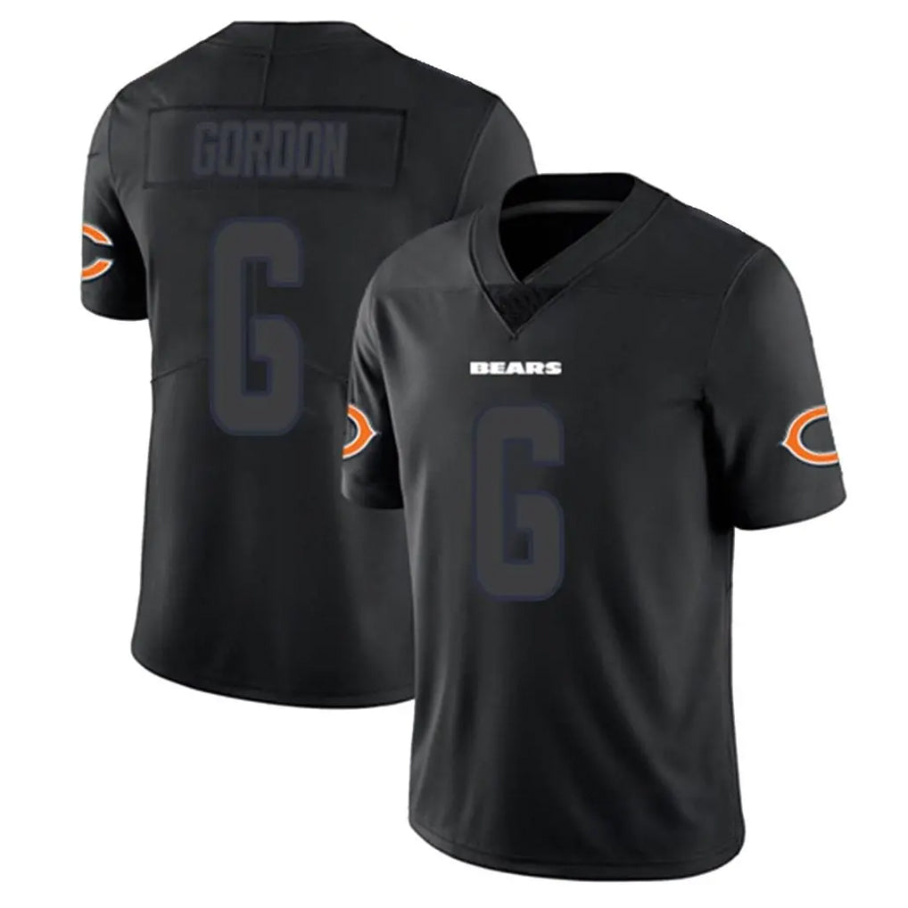 C.Bears #6 Kyler Gordon Player Black Impact Limited Game BALCE Stitched Jerseys