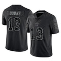 D.Cowboys #13 Caleb Downs Player Black Limited Reflective Home Game BALCE Stitched Jerseys