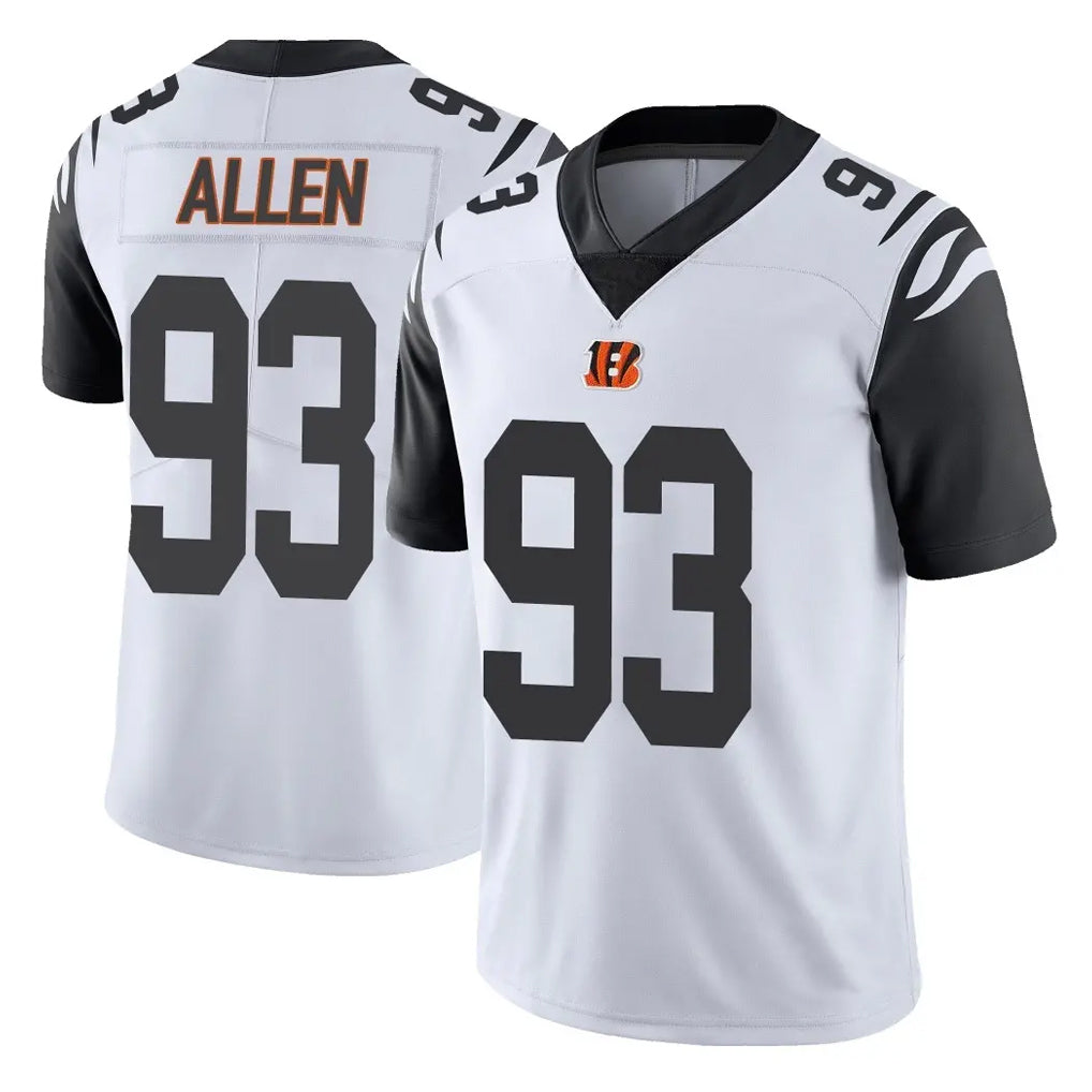 C.Bengals #93 Jonathan Allen Player White Color Rush Vapor Untouchable Limted Home Game BALCE Stitched Jerseys