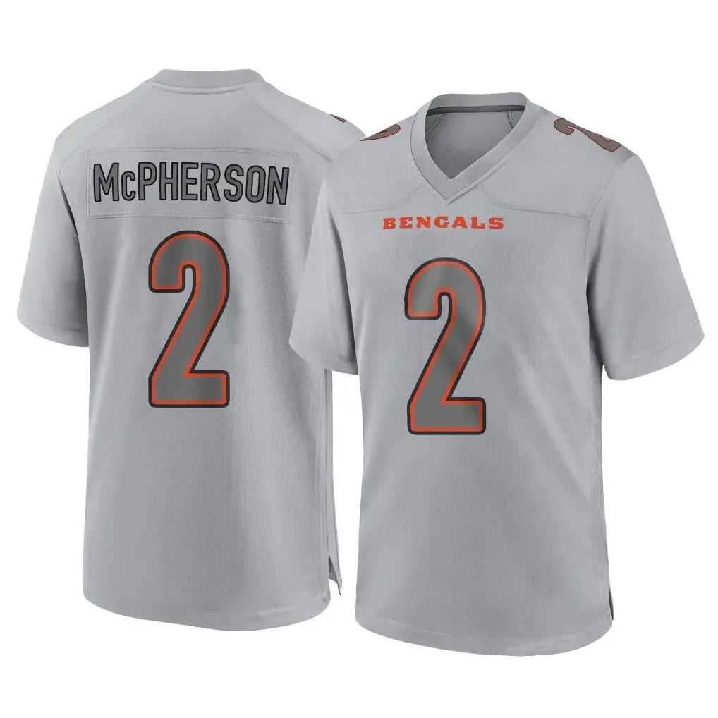 C.Bengals #2 Evan McPherson Player Gray Atmosphere Fashion Game BALCE Stitched Jerseys
