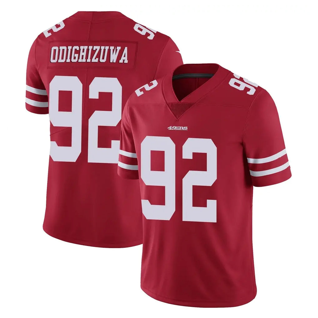 SF.49ers #92 Osa Odighizuwa Player Red Limited Vapor Untouchable Home Game BALCE Stitched Jerseys