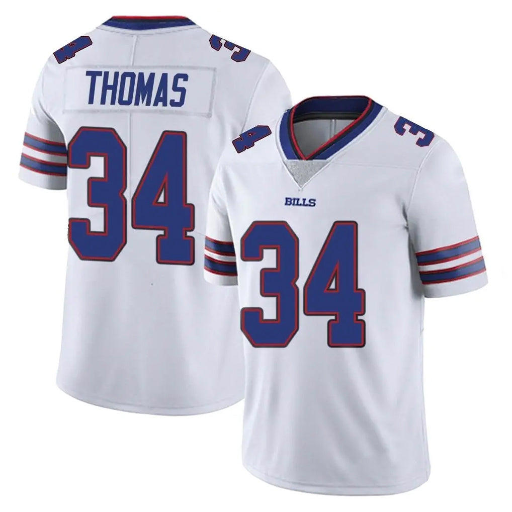 B.Bills #34 Thurman Thomas Player White Vapor Untouchable Limited BALCE Stitched Jerseys