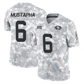 SF.49ers #6 Malik Mustapha Player Arctic Camo Limited Salute To Service Home Game BALCE Stitched Jerseys