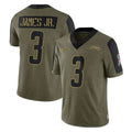 LA.Chargers #3 Derwin James Jr. Player Olive Salute To Service Limited Game BALCE Stitched Jerseys