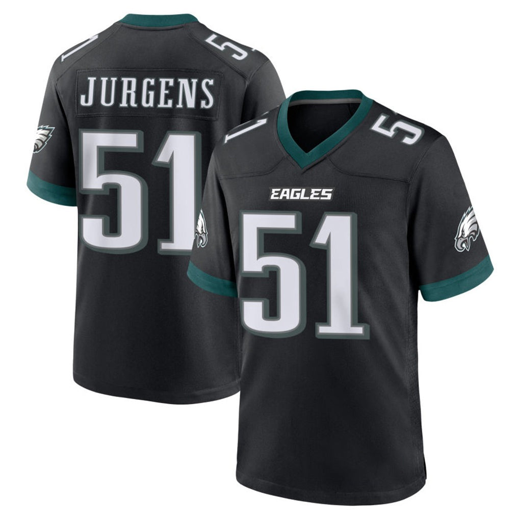 P.Eagles #51 Cam Jurgens Player Black Game Home BALCE Stitched Jerseys