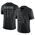 B.Bills #47 Christian Benford Player Black RFLCTV Limited BALCE Stitched Jerseys