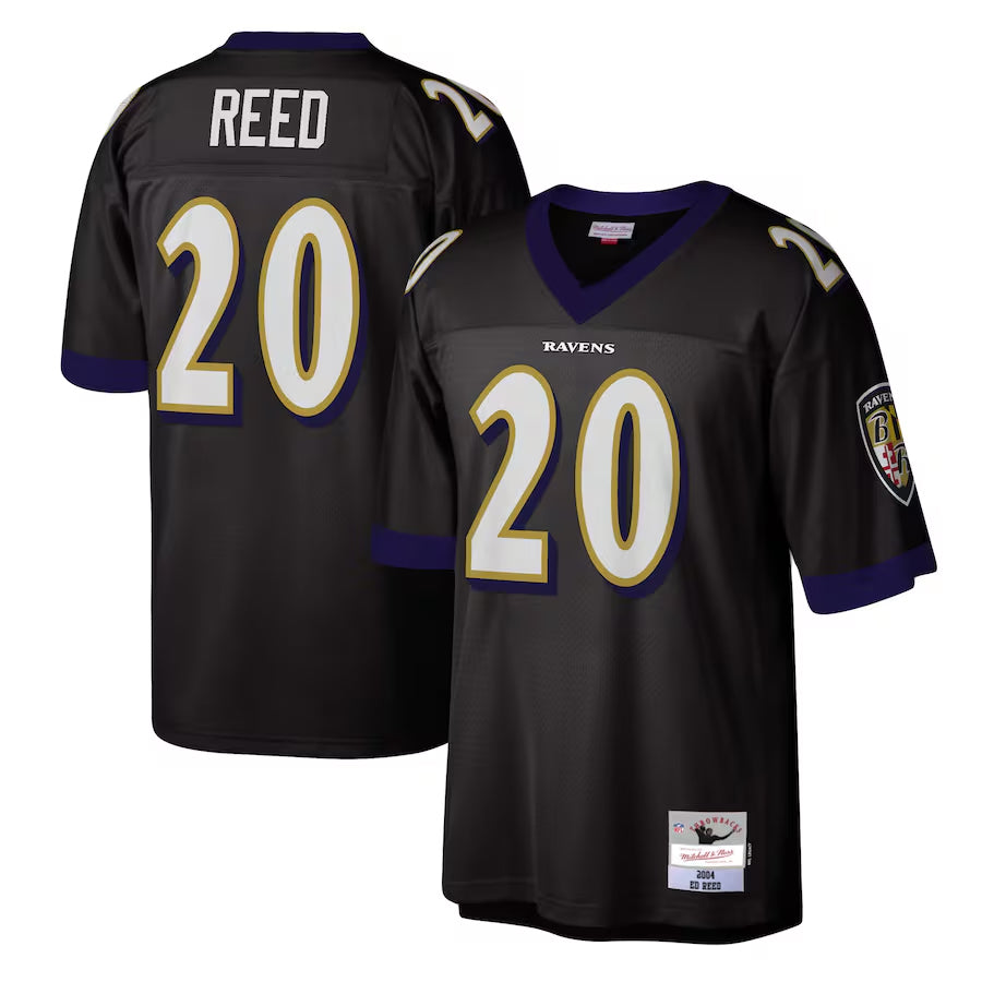 B.Ravens #20 Ed Reed Player Black Mitchell & Ness Legacy Replica BALCE Stitched Jerseys