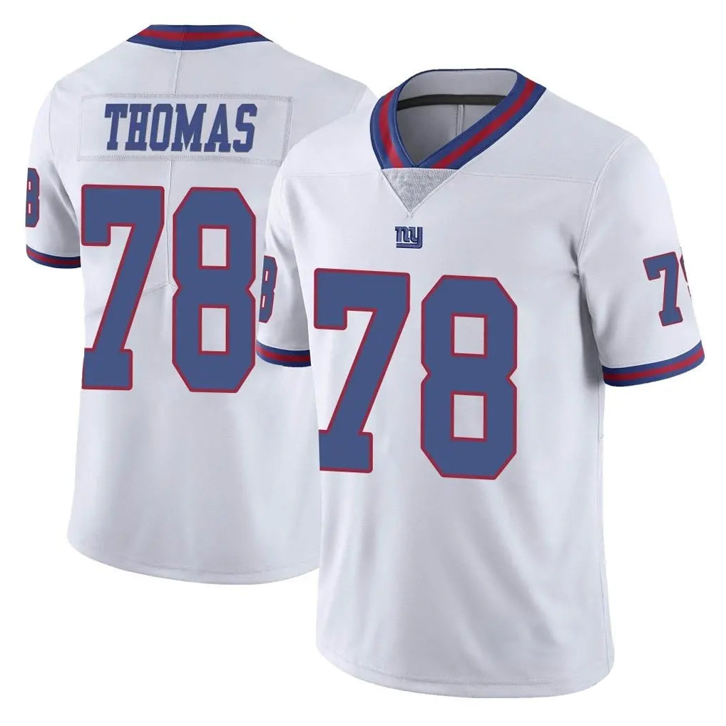 NY.Giants #78 Andrew Thomas Player White Color Rush Home Game BALCE Stitched Jerseys
