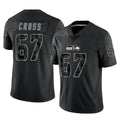 S.Seahawks #67 Charles Cross Player Black Limited Reflective Home Game BALCE Stitched Jerseys