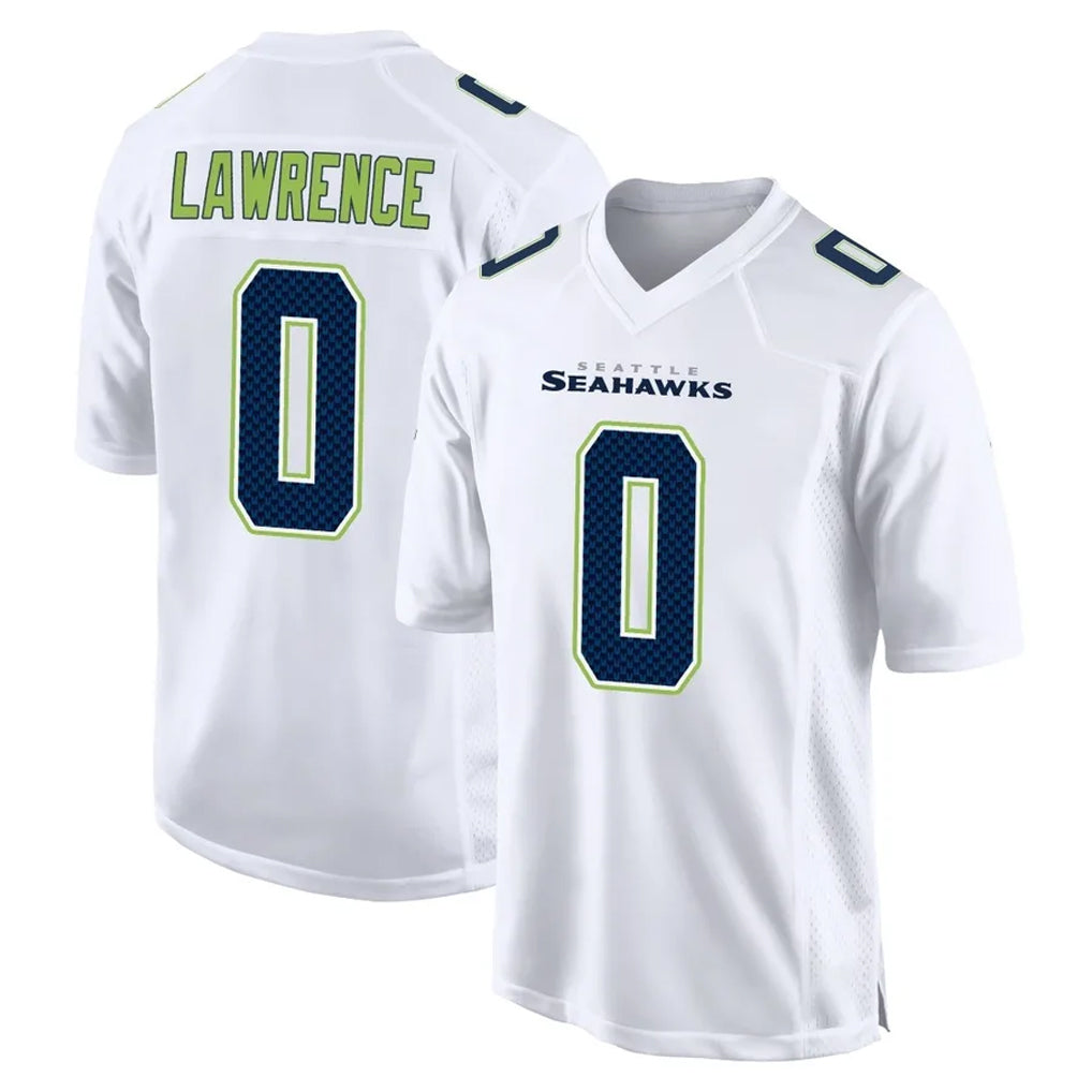 S.Seahawks #0 DeMarcus Lawrence Player White Tundra Fashion Home Game BALCE Stitched Jerseys