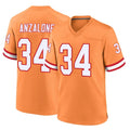 TB.Buccaneers #34 Alex Anzalone Player Orange Throwback Home Game BALCE Stitched Jerseys