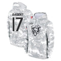 C.Bears #17 Tyson Bagent Player Arctic Camo Salute to Service Pullover Hoodies Limited BALCE Stitched Jerseys