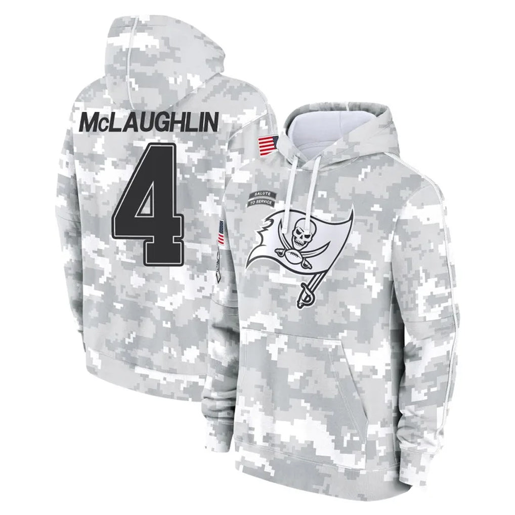 TB.Buccaneers #4 Chase McLaughlin Player Arctic Camo Limited Salute to Service Pullover Hoodies Game BALCE Stitched Jerseys