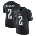 P.Eagles #2 Riq Woolen Player Black Limited Vapor Untouchable Home Game BALCE Stitched Jerseys