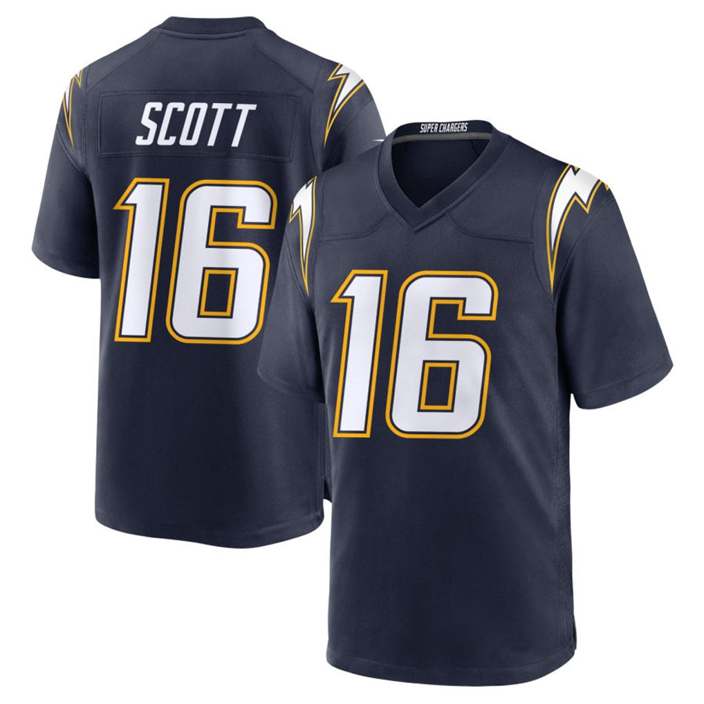 LA.Chargers #16 J.K. Scott Player Navy Alternate Home Game BALCE Stitched Jerseys