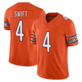 C.Bears #4 D'Andre Swift Player Orange Vapor F.U.S.E. Limited Home Game BALCE Stitched Jerseys