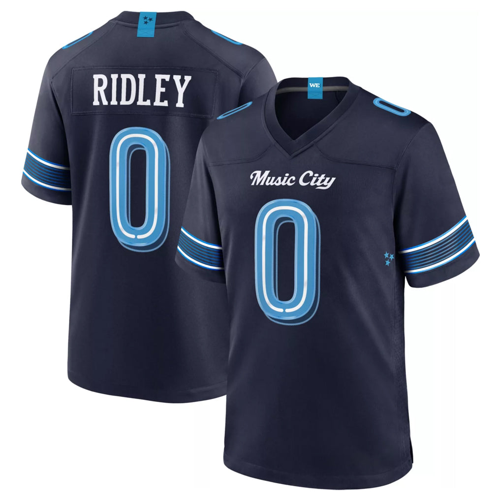 T.Titans #0 Calvin Ridley Player Navy 2026 Rivalries Collection Home Game BALCE Stitched Jerseys