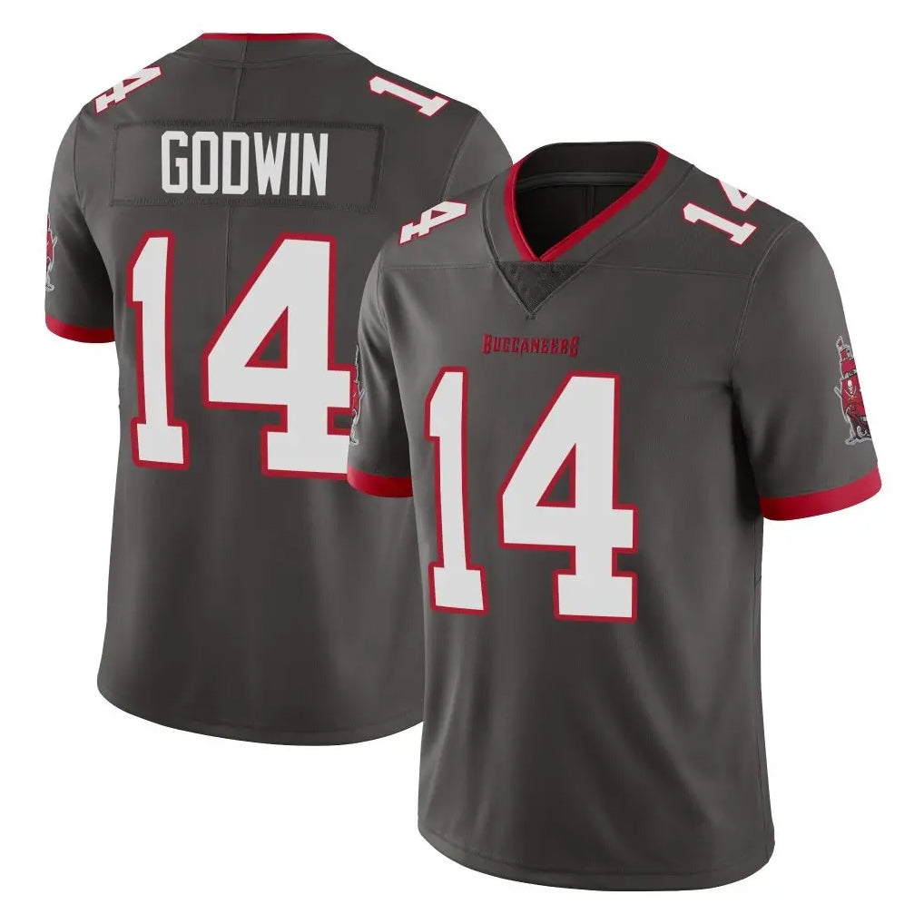 TB.Buccaneers #14 Chris Godwin Jr. Player Pewter Limited Alternate Vapor Home Game BALCE Stitched Jerseys