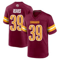 W.Commanders #39 Jeremy Reaves Player Burgundy Home Game BALCE Stitched Jerseys