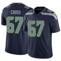 S.Seahawks #67 Charles Cross Player Navy Limited Vapor F.U.S.E. Home Game BALCE Stitched Jerseys