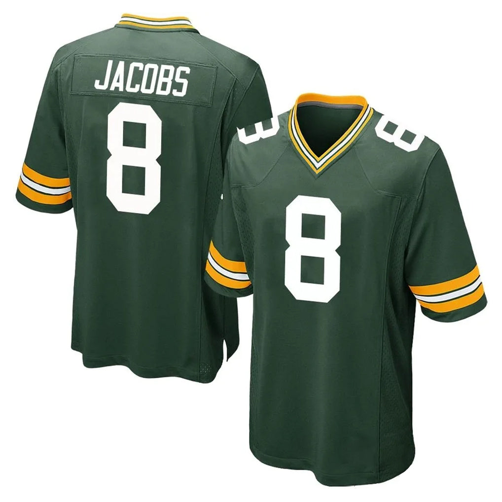GB.Packers #8 Josh Jacobs Player Green Home Game BALCE Stitched Jerseys