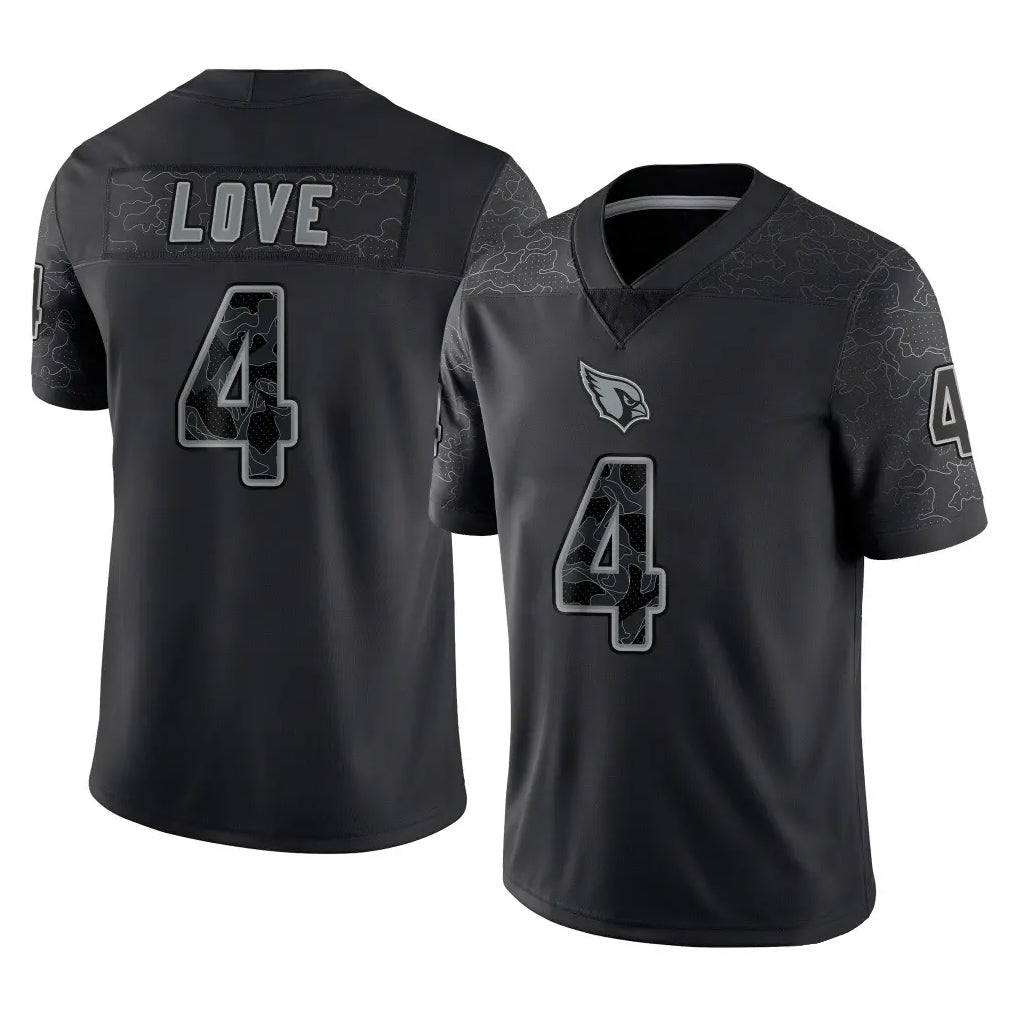 A.Cardinals #4 Jeremiyah Love Player Black RFLCTV Limited Home Game BALCE Stitched Jerseys