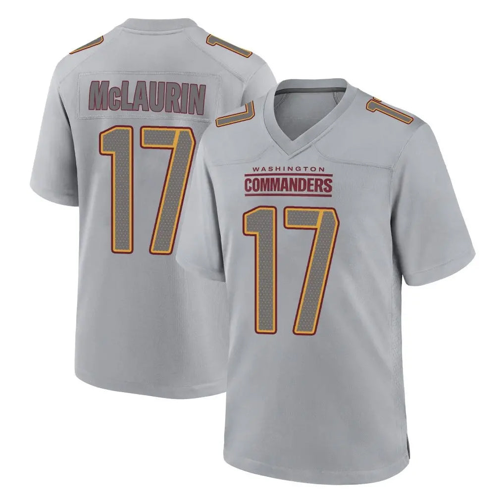 W.Commanders #17 Terry Mclaurin Player Gray Atmosphere Fashion Home Game BALCE Stitched Jerseys